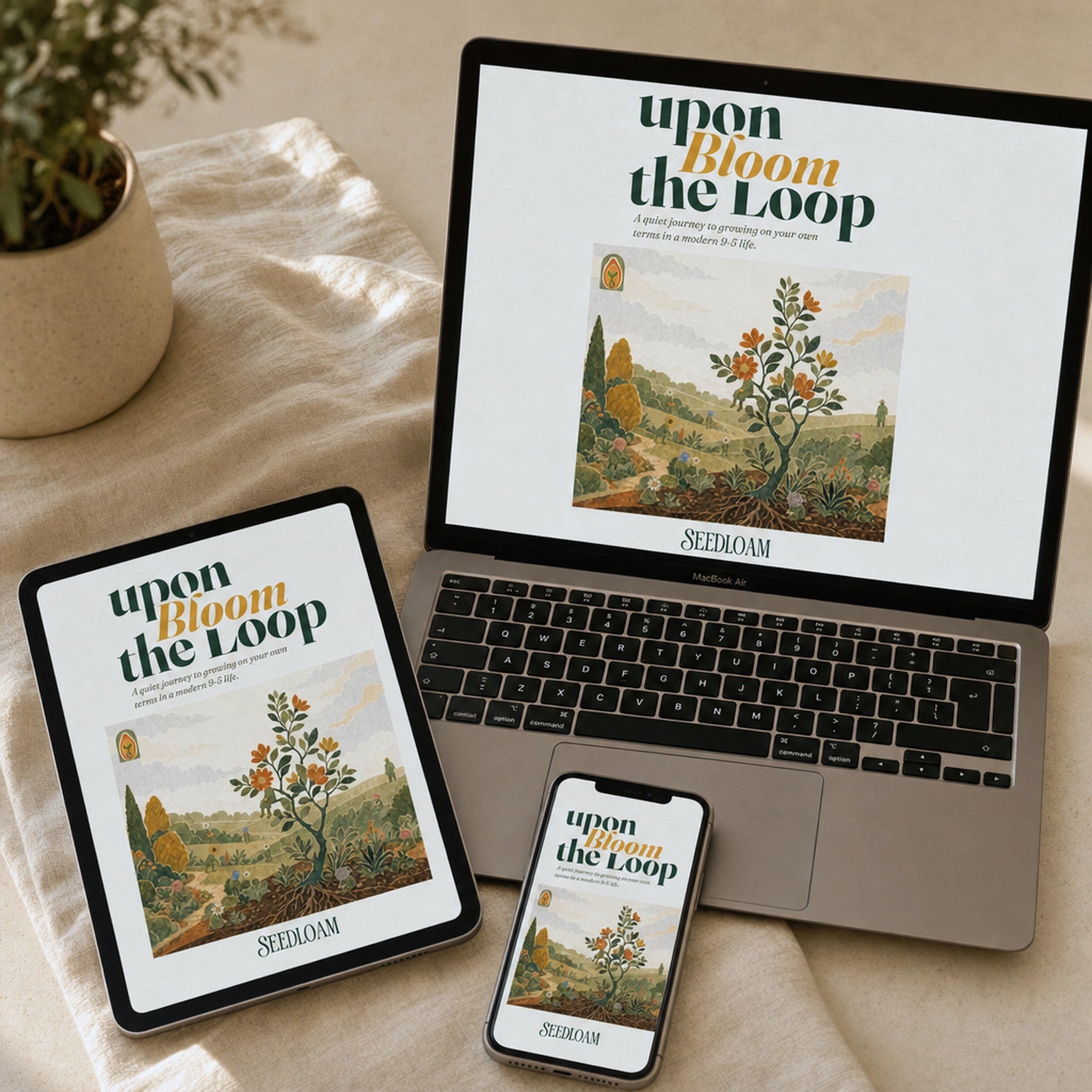 Bloom upon the Loop digital edition on iPhone, iPad and MacBook