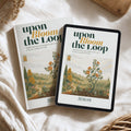 Bloom upon the Loop on iPad resting on the printed book, digital and print files in one